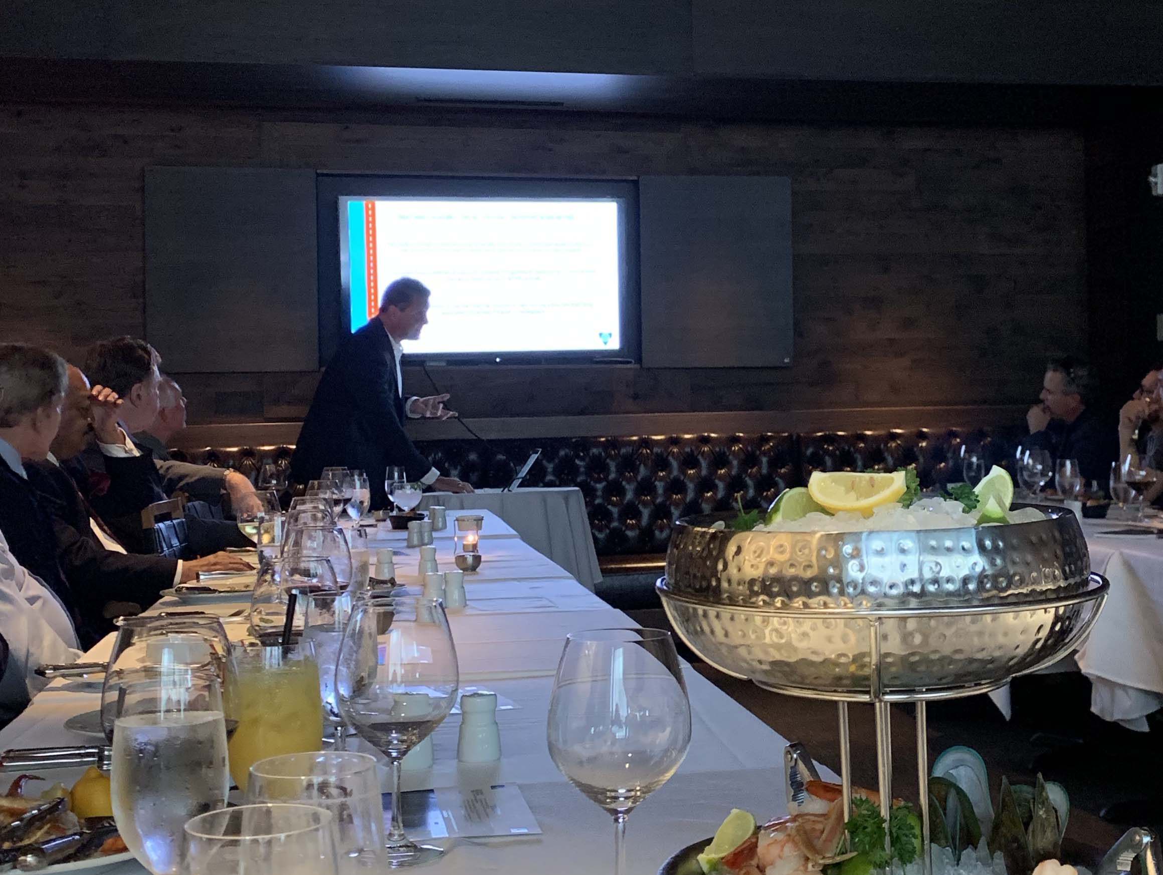 Investors networking at luncheon